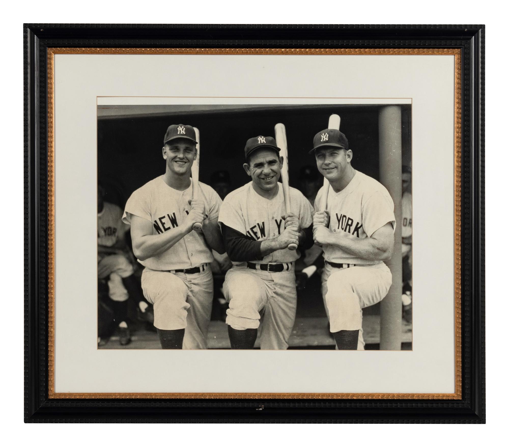 A Group of Five Large Scale Photographs Depicting Baseball Players Formerly Displayed at Mike Ditka’s Restaurant