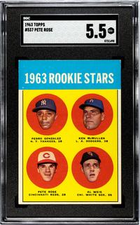 A 1963 Topps Pete Rose Rookie Baseball Card No. 537 (SGC 5.5 EX+)