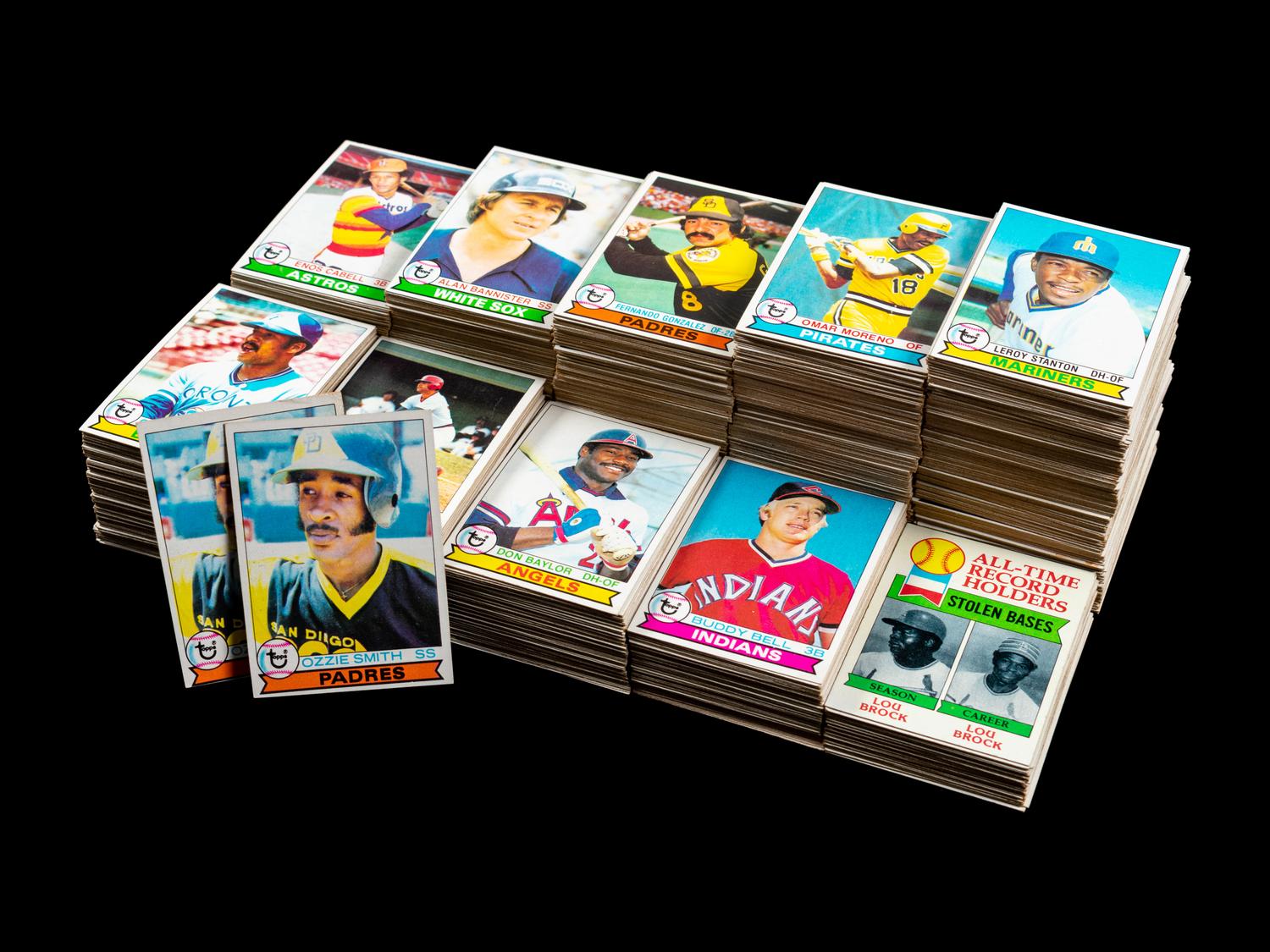 A Group of Over 1,150 1979 Topps Baseball Cards Including Two Ozzie Smith Rookie Cards