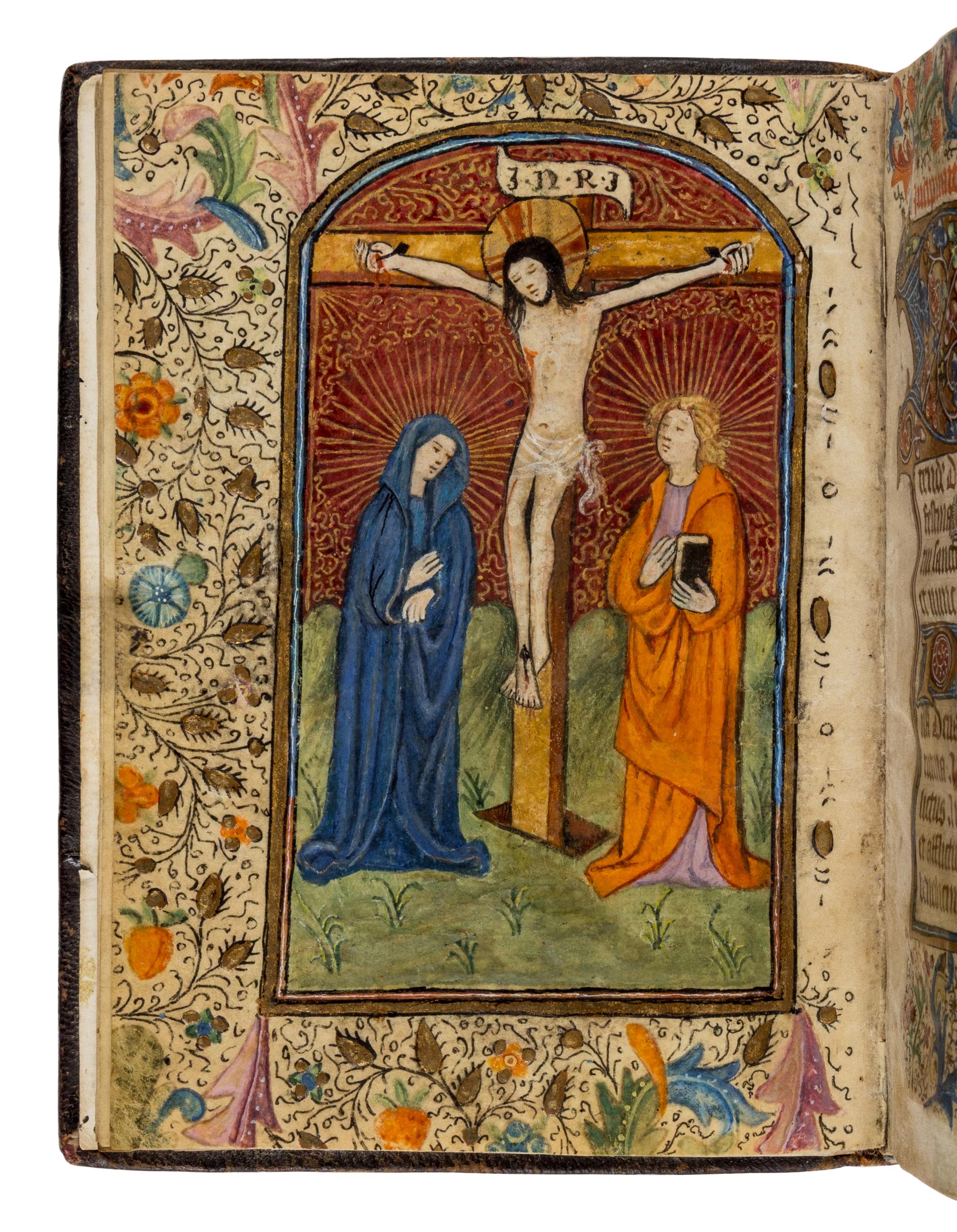 MASTERS OF THE GOLD SCROLLS (active Bruges, c. 1415-1450) Book of Hours, Use of Rome, in Latin and French, illuminated manuscript on parchment [Southern Netherlands, probably Bruges, c. 1420–1430]