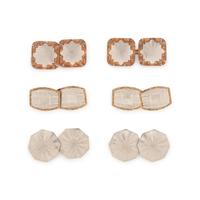ANTIQUE, COLLECTION OF ENGINE-TURNED CUFFLINKS
