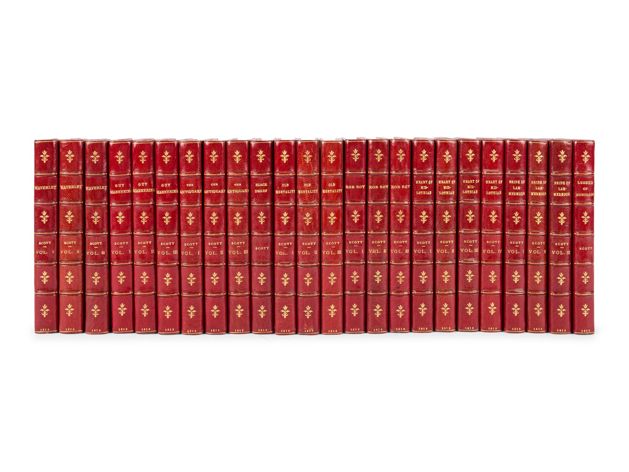 [BINDINGS & SETS]. SCOTT, Walter, Sir (1771-1832). [ The Waverly Novels ]. Edinburgh: Archibald Constable and Co. et al, 1814-1829.