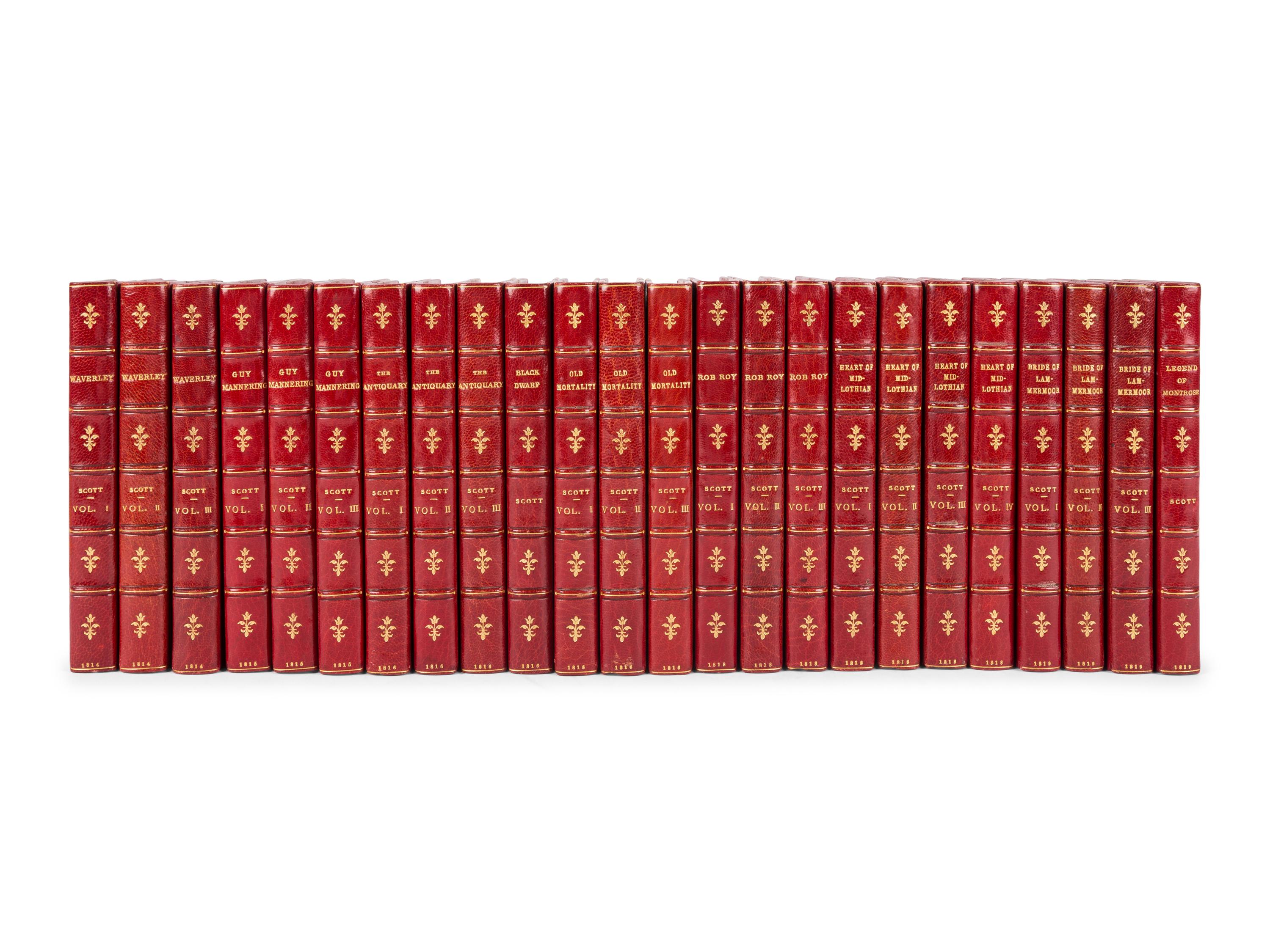 [BINDINGS & SETS]. SCOTT, Walter, Sir (1771-1832). [ The Waverly Novels ]. Edinburgh: Archibald Constable and Co. et al, 1814-1829.