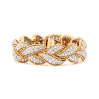 YELLOW GOLD, PLATINUM AND DIAMOND BRACELET