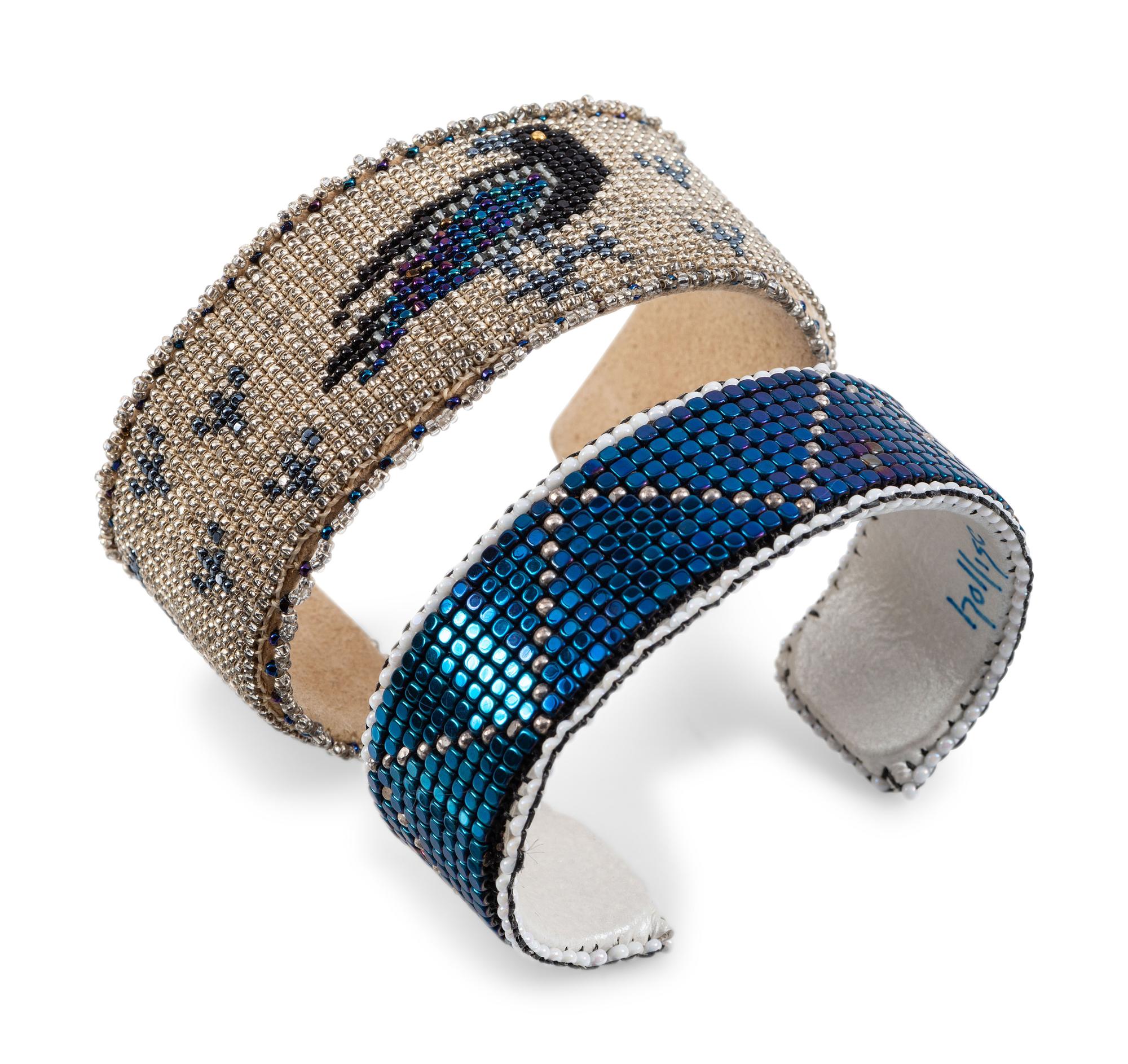 Pair of Beaded Cuff Bracelets