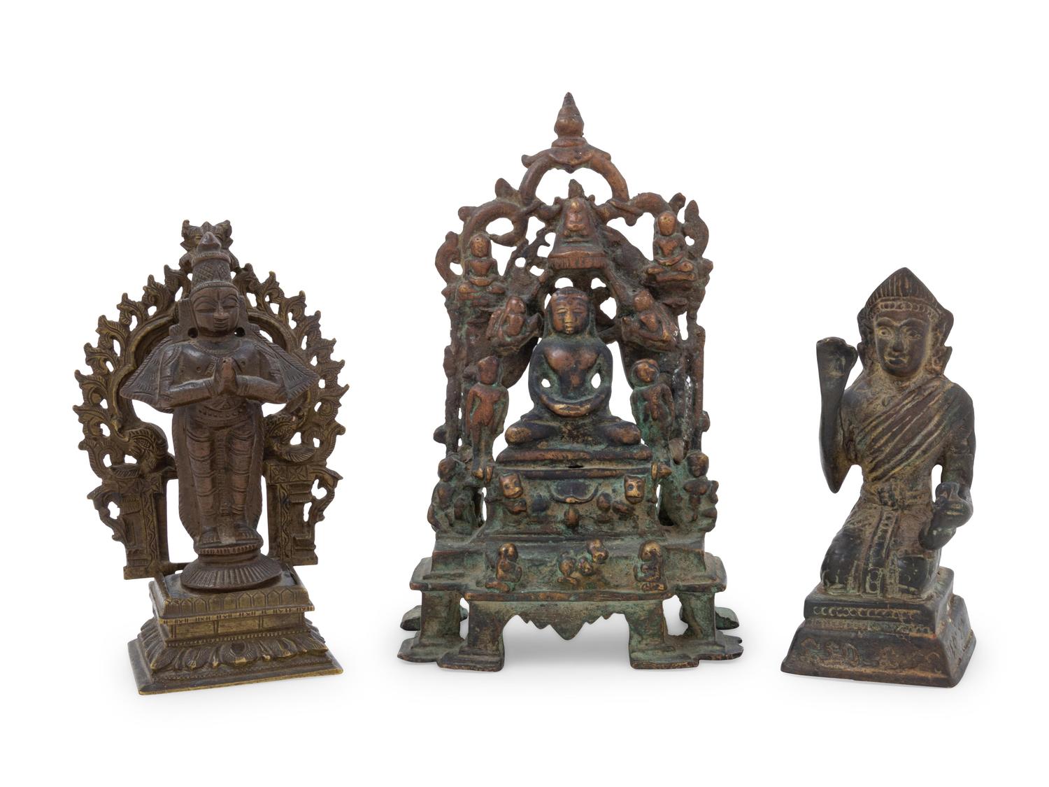 Three Indian Bronze Figures of Deities