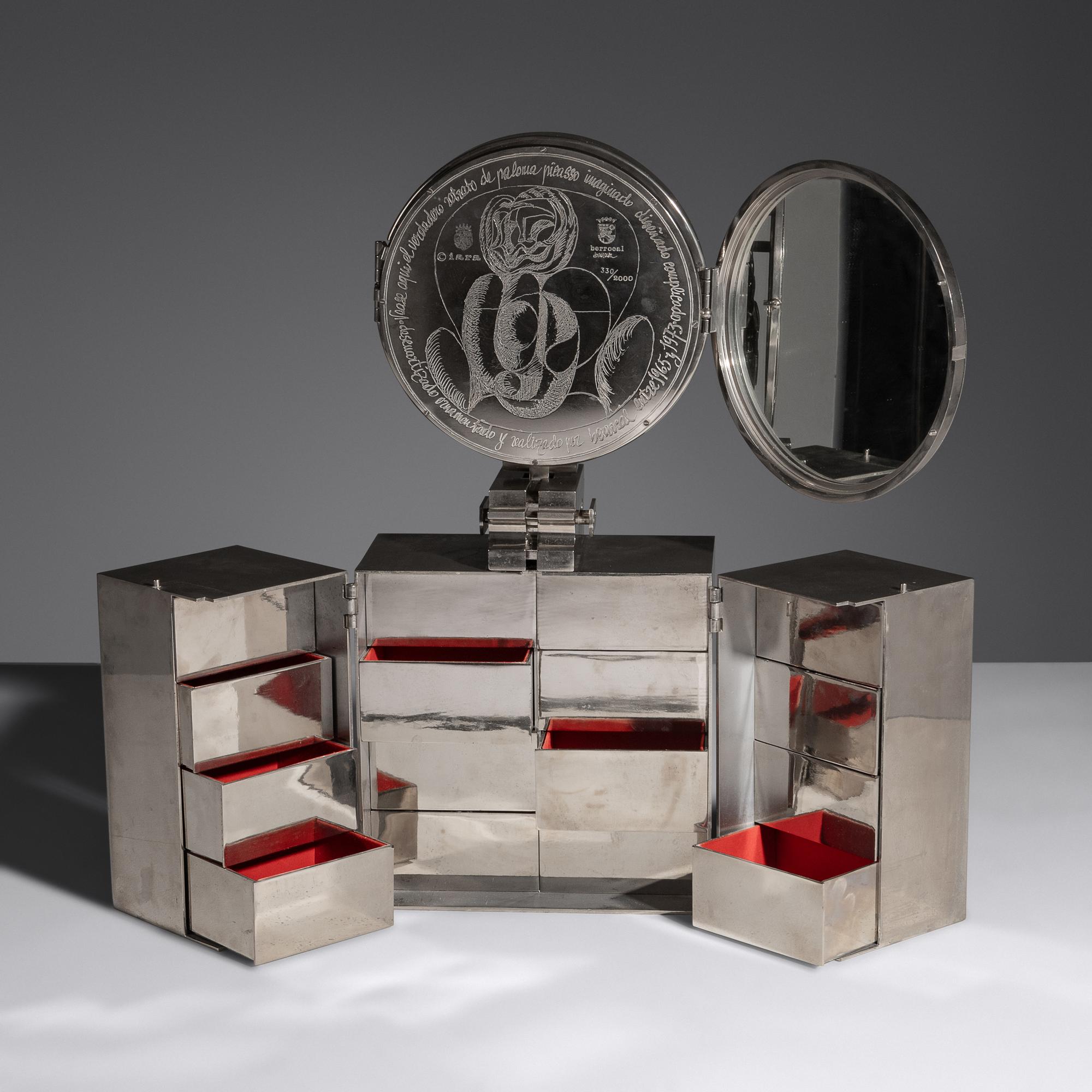 Paloma Box, c. 1970 Jewelry Chest and Vanity Spain