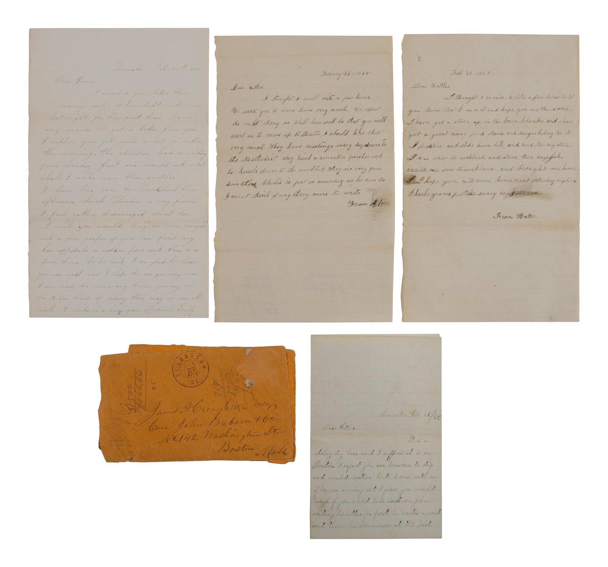 [CIVIL WAR]. Hewett brothers of Maine Civil War archive incl. CDVs and correspondence.