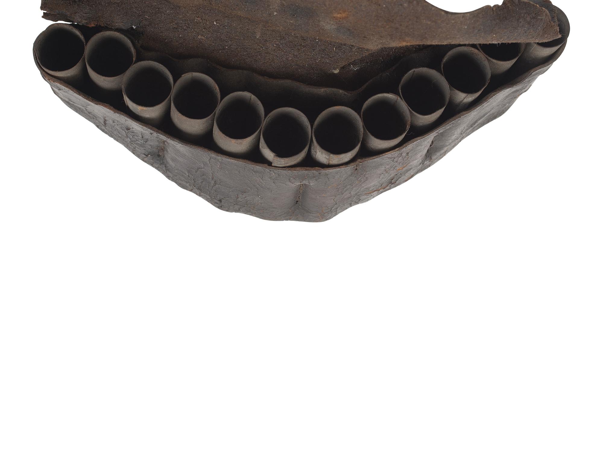 [MILITARIA]. 3 militia cartridge boxes, ca first quarter 19th century.