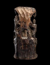 A Chinese Carved Wood Figure of Guanyin