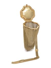 ANTIQUE, YELLOW GOLD AND SEED PEARL EVENING BAG