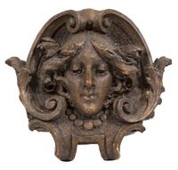 An Art Nouveau Style Plaster Wall Mount Height 19 1/2 inches. — 20TH CENTURY