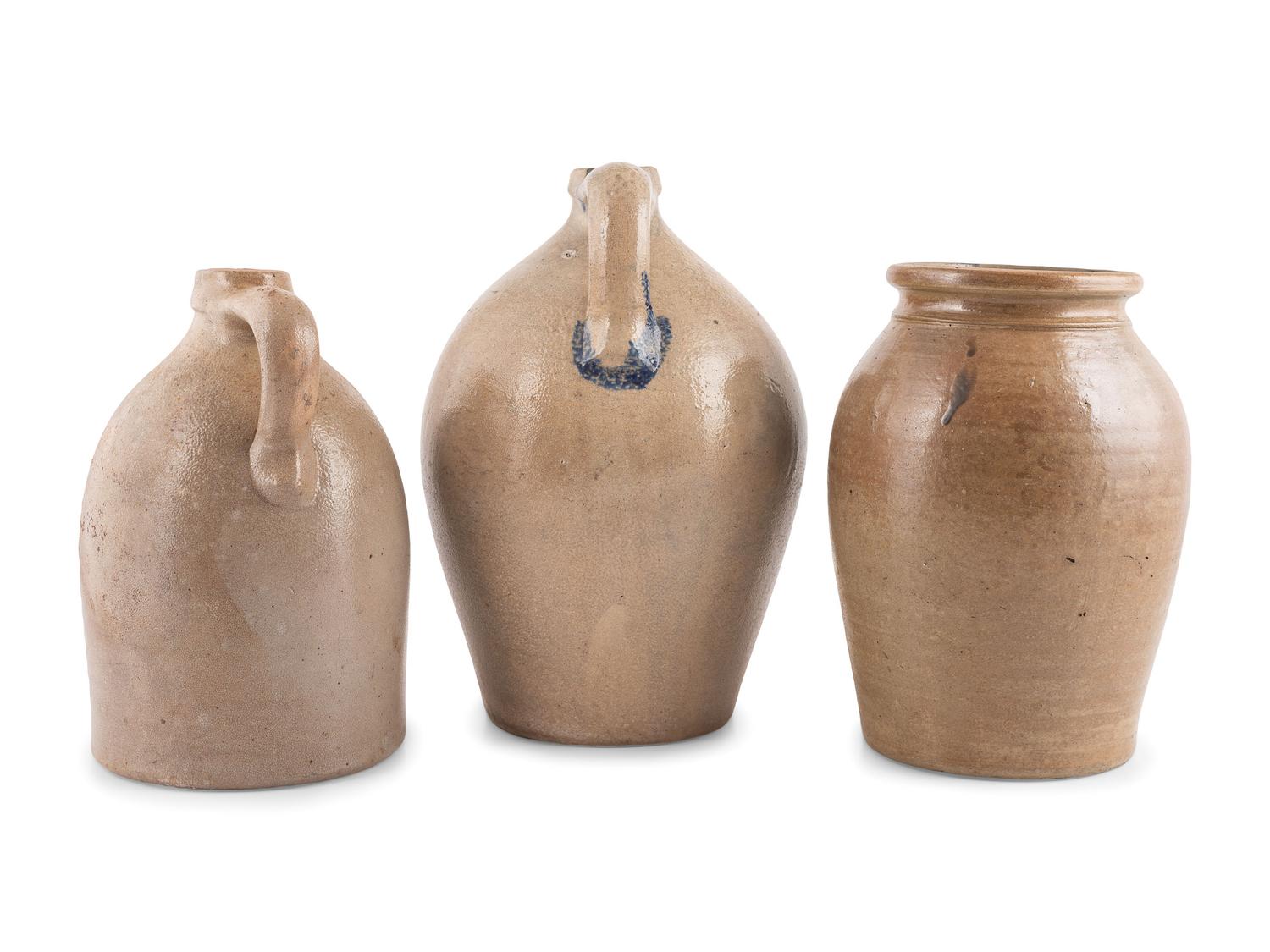 Three Stoneware Vessels