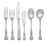 An English Silver Flatware Service, Cooper Brothers & Sons, Sheffield, 1945-1952, Kings pattern, comprising: 8 dinner knives 8 dinner f