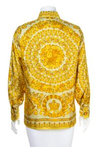A Gianni Versace Silk Print Shirt, Size 42.