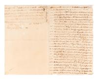 WASHINGTON, George (1732-1799). Letter signed ("G.Washington") to Battaile Muse. Mount Vernon, 28 July 1785.