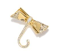 A Gianni Versace Rhinestone Bow Brooch, 3" x 2.75". 3" x 2.75".