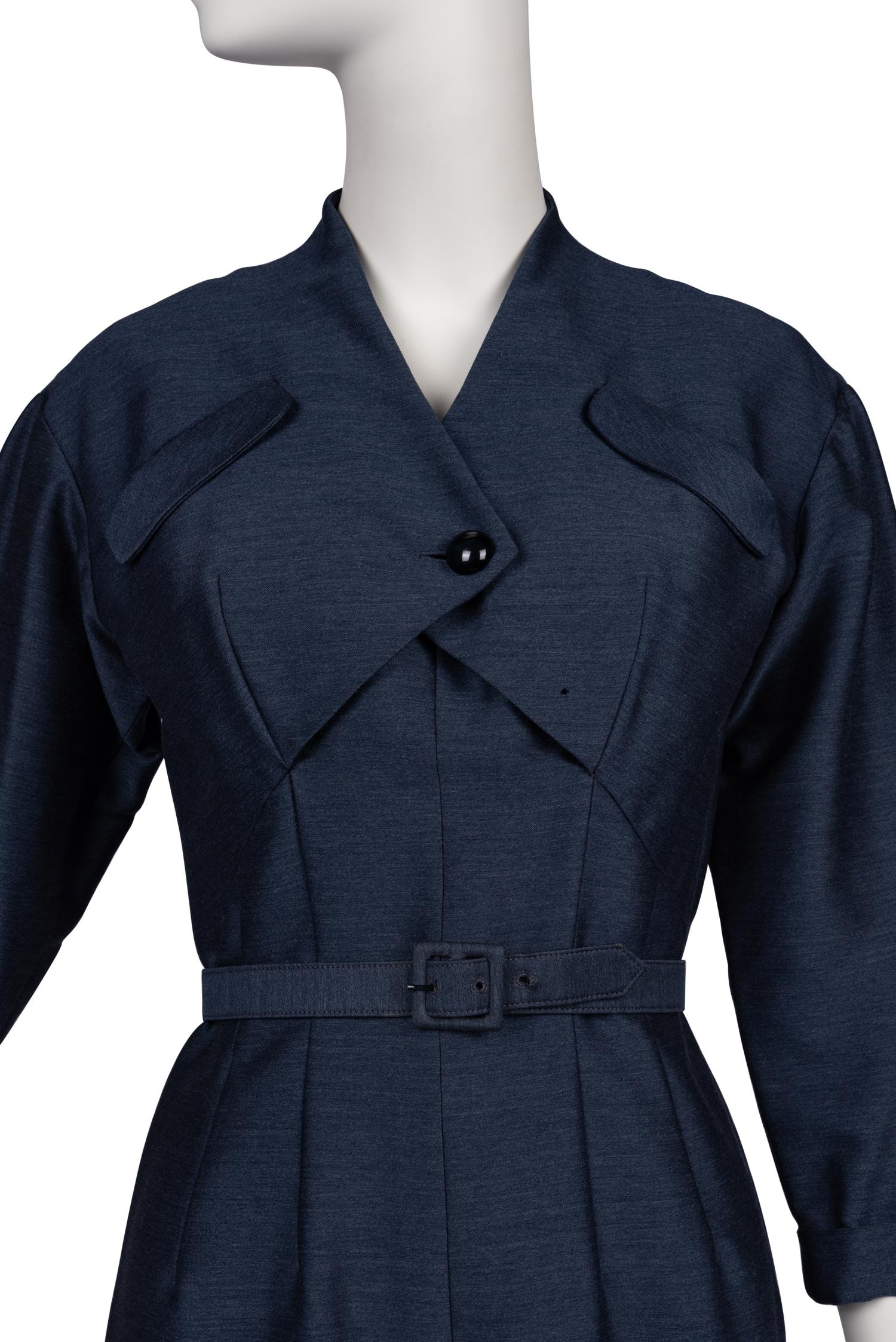 Two Jacques Fath Items: One Skirt Suit, One Dress, 1940-50s