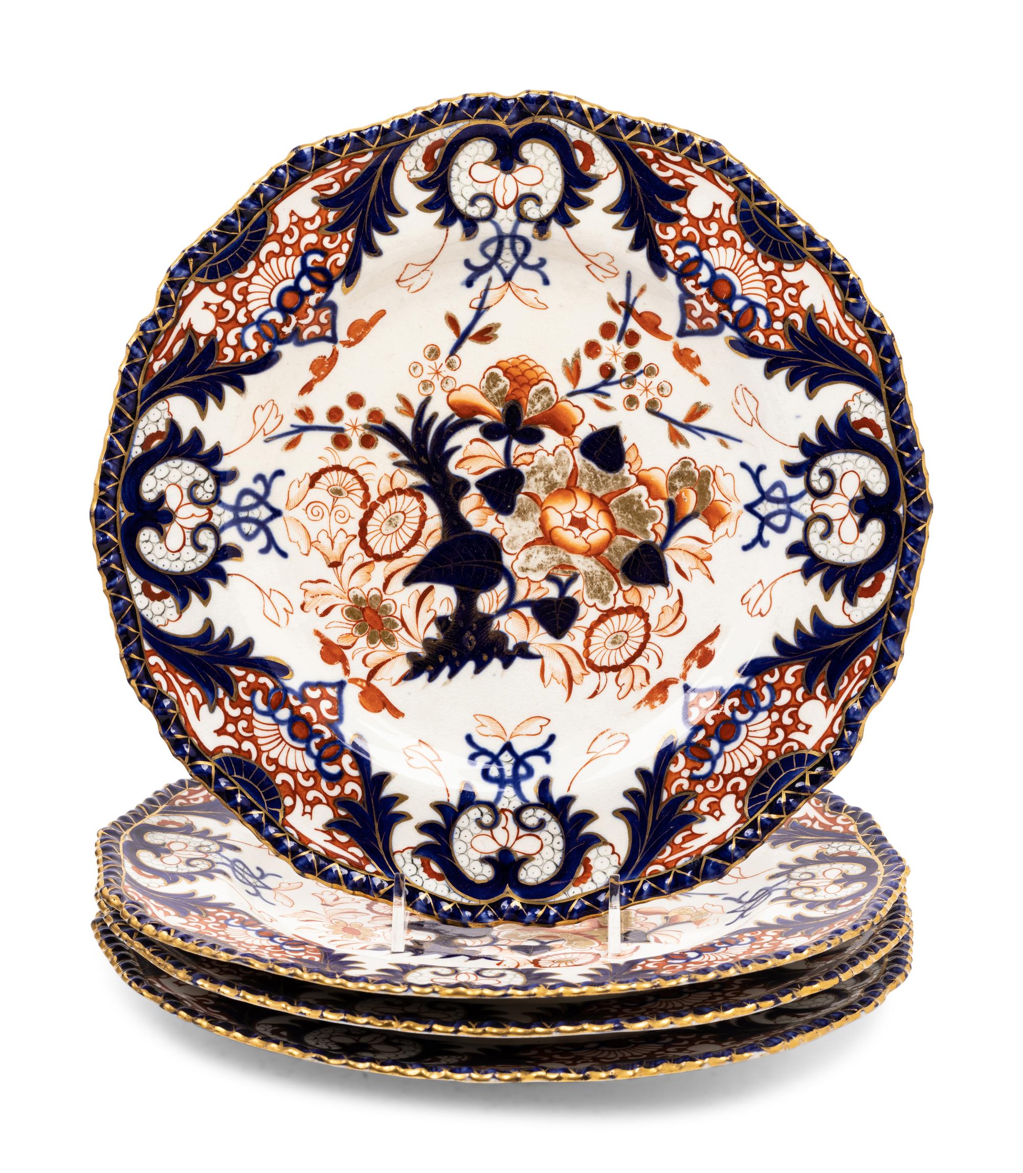 A Set of Derby Porcelain Plates
