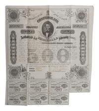 [CIVIL WAR]. Union soldier's letter written on captured Confederate stationery by Frederick C. Hale, Company F, 118th New York Infantry, with Confederate bonds. Richmond, 16 April 1865.