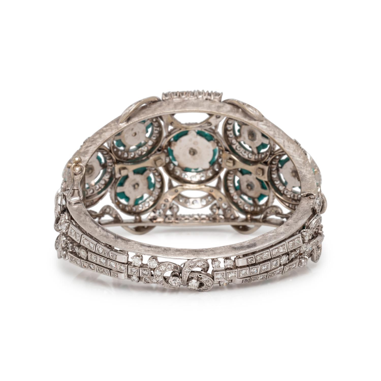 DIAMOND AND TURQUOISE BANGLE BRACELET