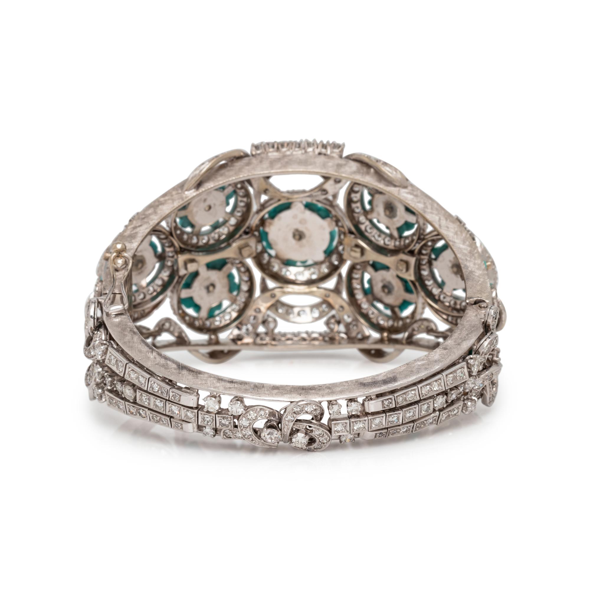 DIAMOND AND TURQUOISE BANGLE BRACELET