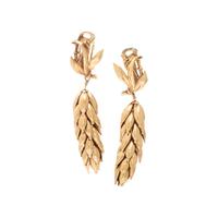 Yellow Gold Foliate Earrings