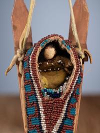 Kiowa Miniature Doll Cradle, with Doll