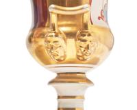 A Pair of Gilt and Enamel-Decorated Paris Porcelain Urns Bearing Portraits of George and Martha Washington