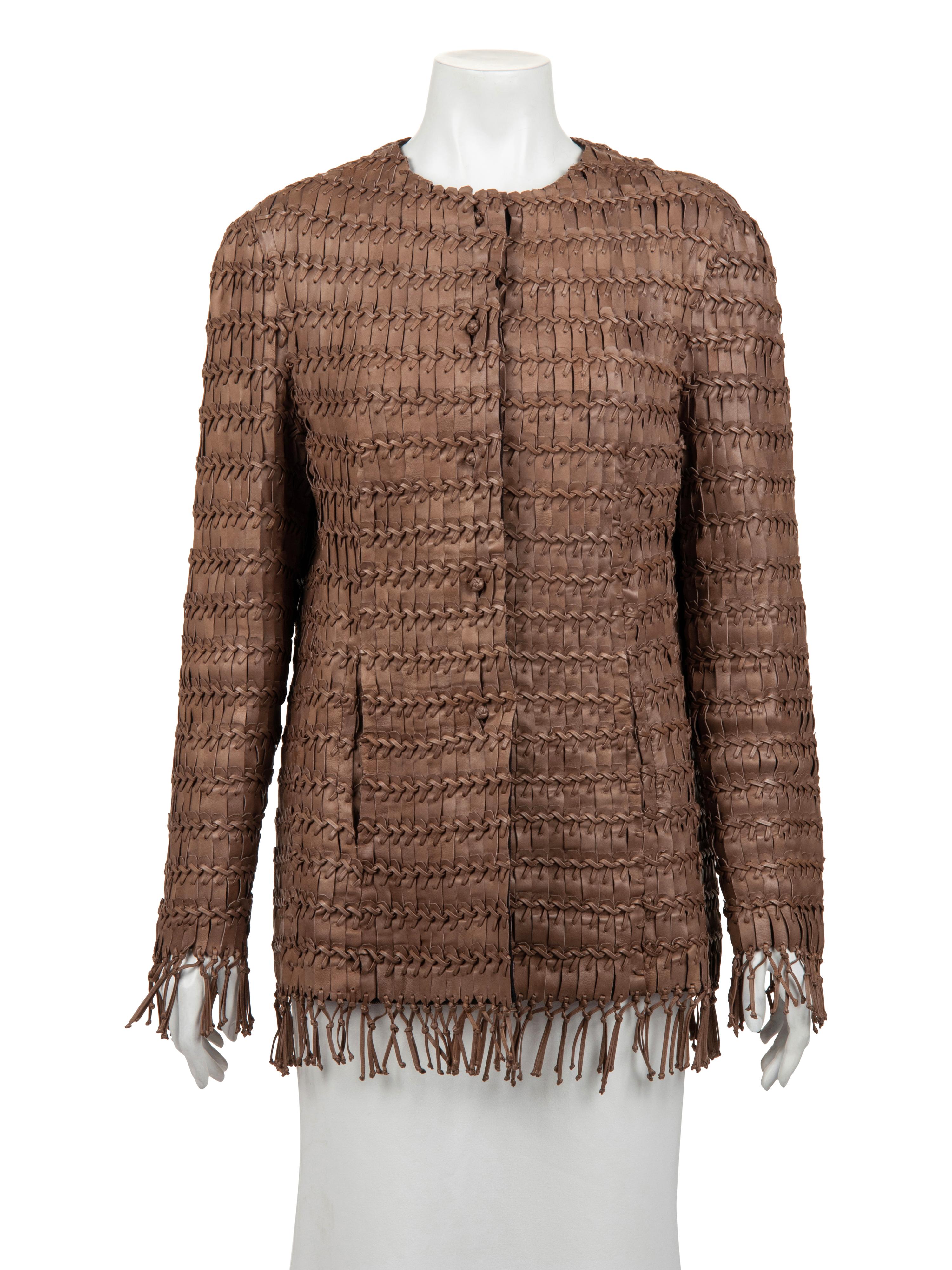 Ralph Rucci Cut and Braided Leather Jacket, 2008