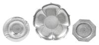 Three Cellini Shop Hand-Hammered Aluminium Articles Diameter of largest 11 inches. — CIRCA 1940