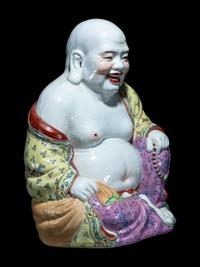 Two Chinese Famille Rose Porcelain Figures of Immortals