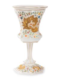 A Russian Enameled Glass Goblet