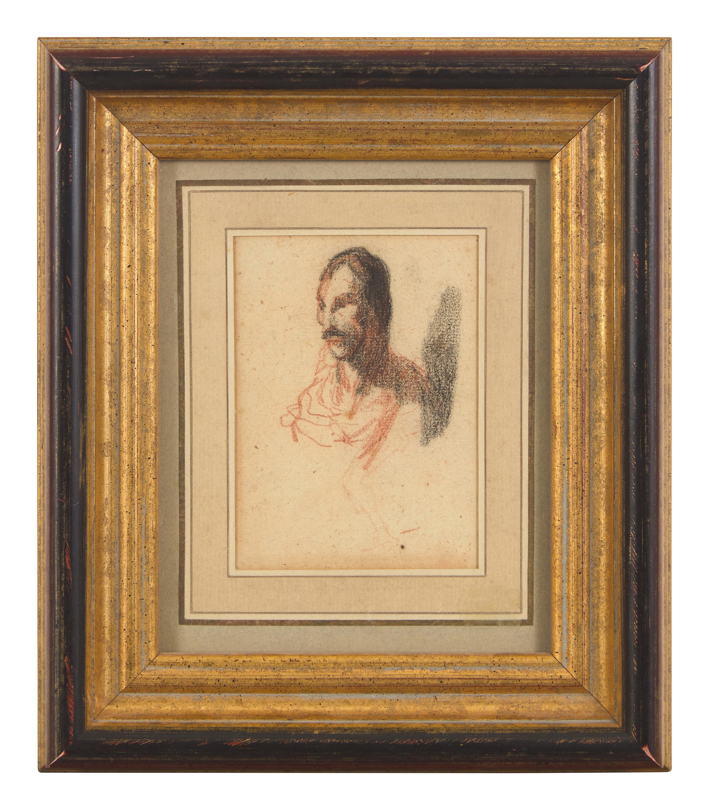 Portrait d'Homme de Profil; with Études Verso (A Double-Sided Work)