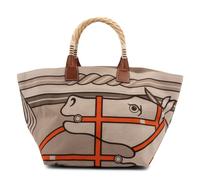 An Hermes Steeple Toile Tote Bag, 22" x 12" x 12".