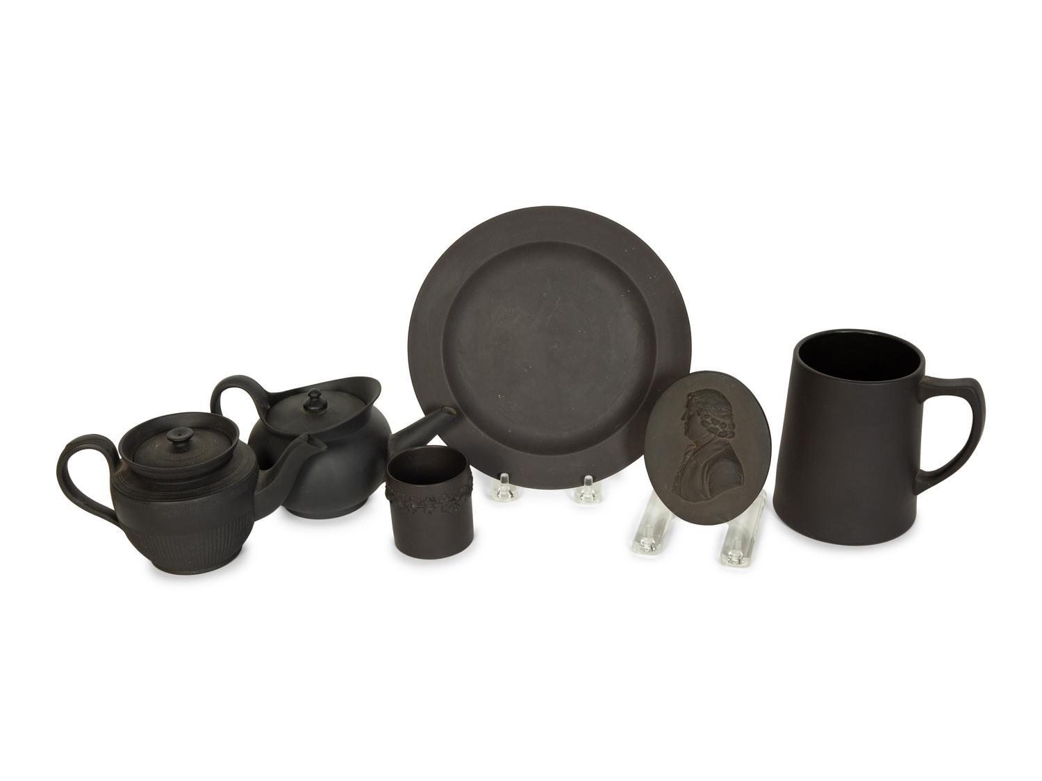 A Group of Wedgwood and Other Basalt Wares