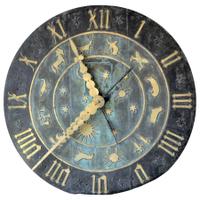 A Zinc Zodiac Clock Face from the Schlitz Brewery 90.5" W x 4.5" D x 90.5" H — United States, Late 19th Century