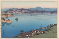 Hiroshi Yoshida, (1876-1950), Shiraishijima, Kura in Tomonoura, Habor of Tomonoura, Morning of Abuto, Waiting for the Tide, A Calm Day,