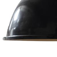 A Set of Three Enameled Steel Industrial Light Fixtures 18.5" W x 18.5" D x 23" H — United States, Circa 1950