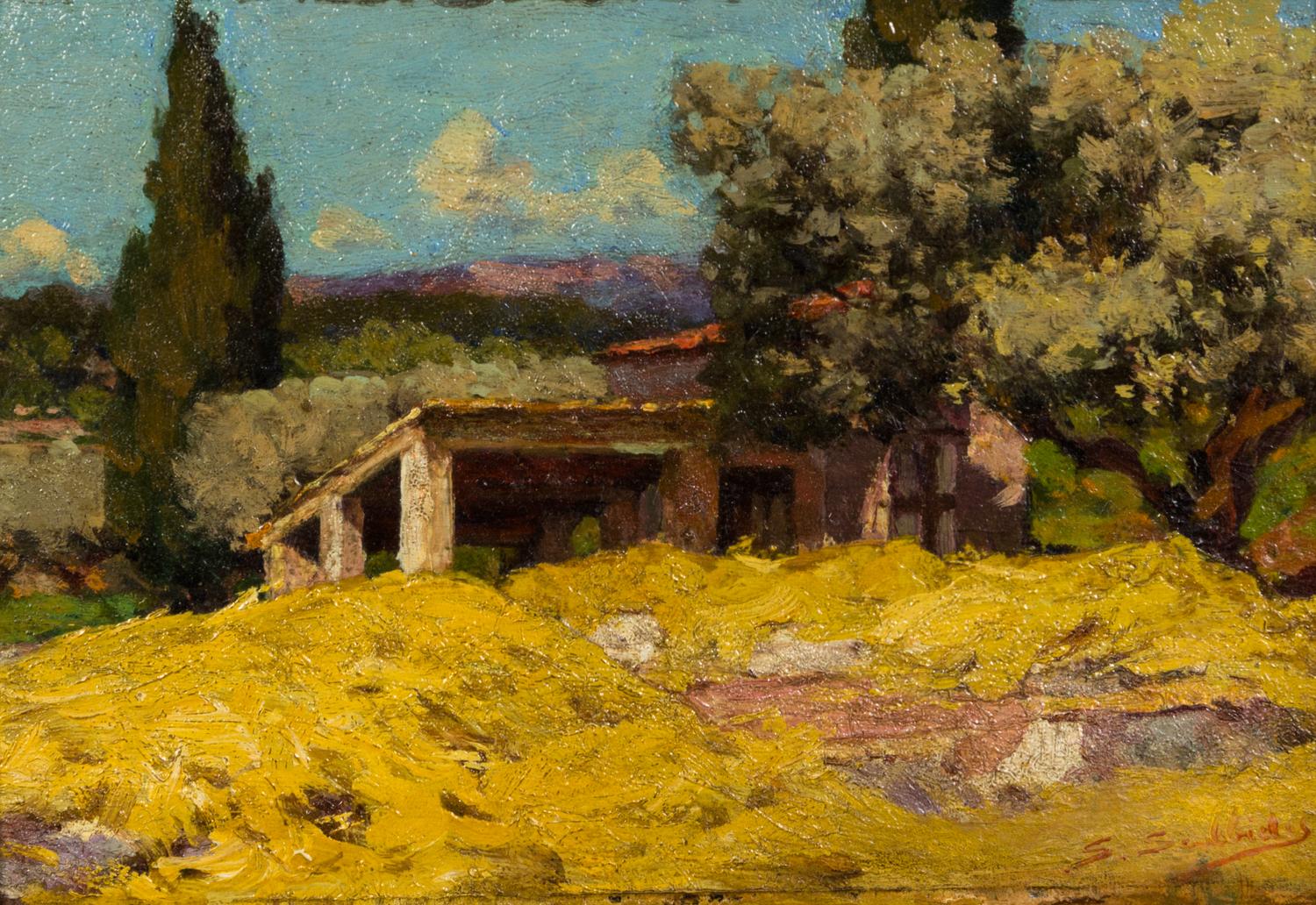 Symeon Sabbides, (Greek, 1859–1927), Summer Landscape