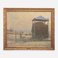Charles Rosen (American, 1878-1950) Haystack (The Farm, Frosty Morning)