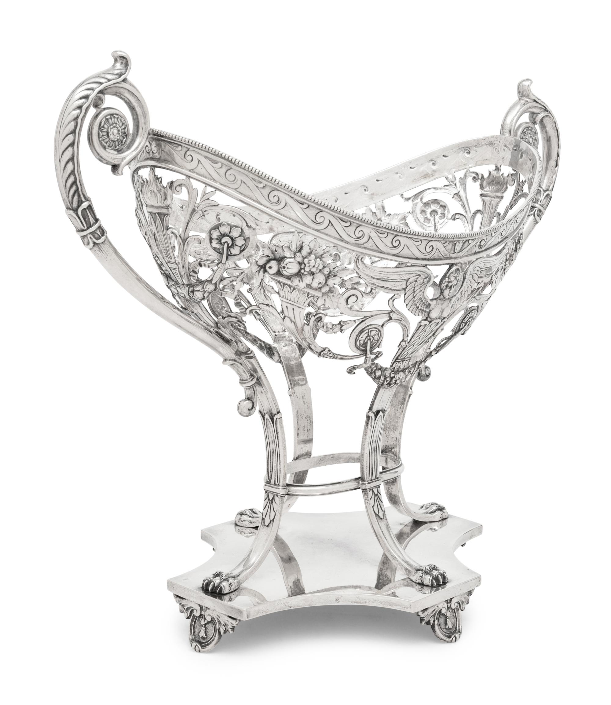 A German Silver Centerpiece Basket