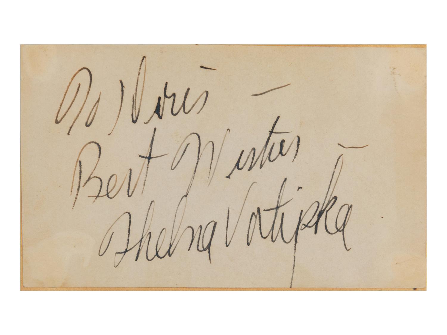 [20TH-CENTURY OPERA SINGERS]. A group of 5 photographs or photographic prints of opera singers from the 1930s, most signed, comprising images of: