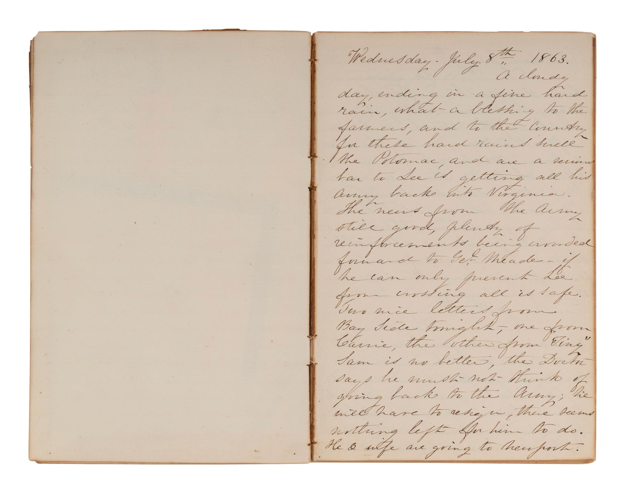 [CIVIL WAR]. BLATCHFORD, Caroline A. (1817-1901). A group of 4 Civil War-era diaries written by Caroline Appleton Blatchford, including discussion of prominent New York families, the ongoing war, and work with the Women's Central Relief Association.