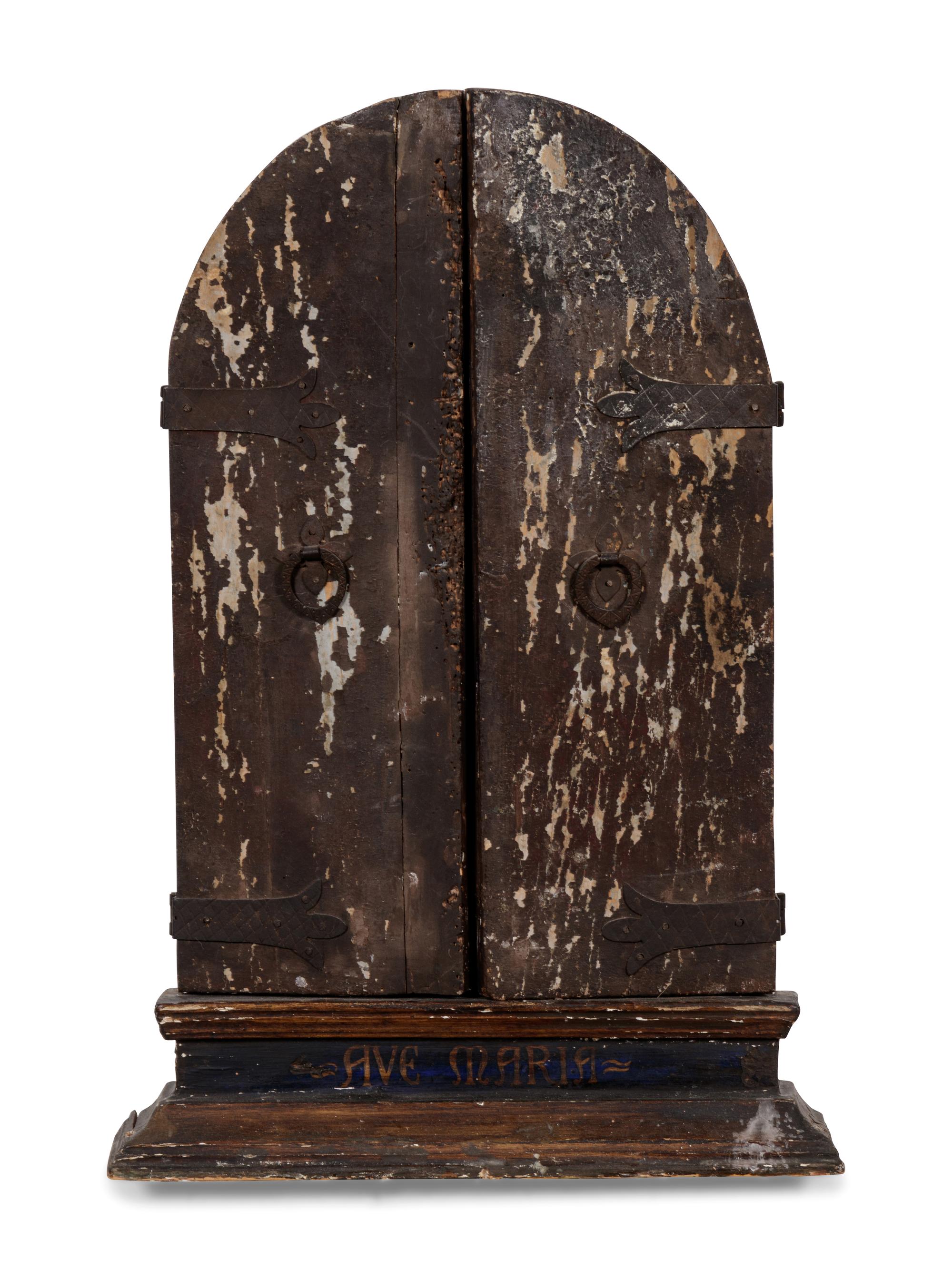 A French Painted and Parcel Gilt Shrine After Raphael