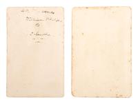 [WILD WEST SHOWS]. A group of 2 CDVs of Annie Oakley and "Buffalo Bill" Cody.