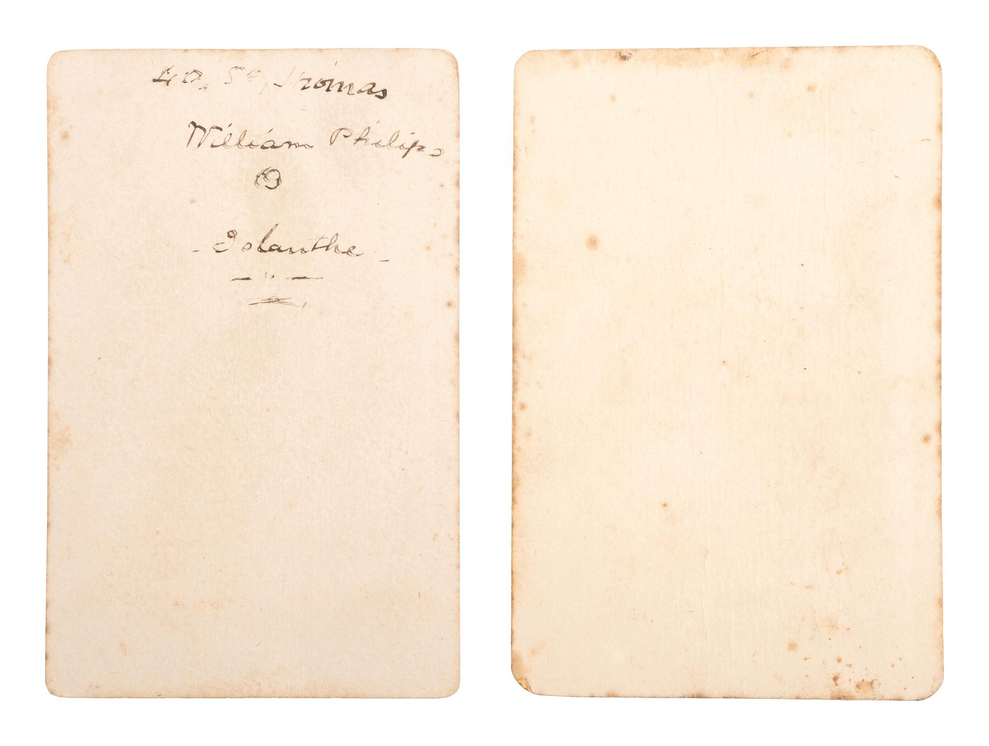 [WILD WEST SHOWS]. A group of 2 CDVs of Annie Oakley and "Buffalo Bill" Cody.