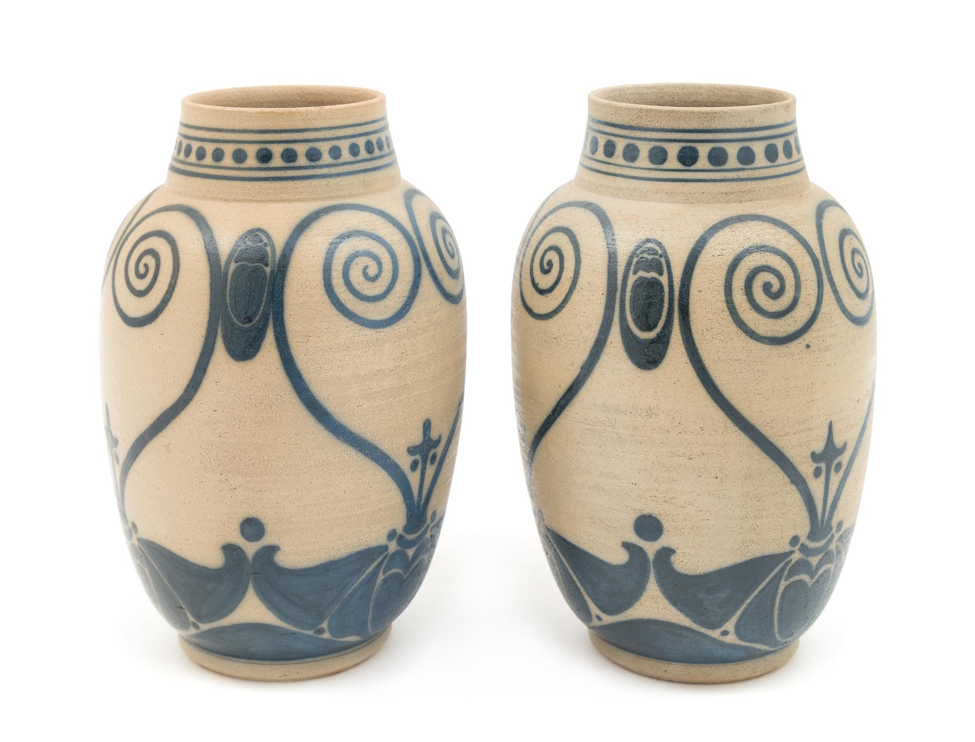 Galileo Chini (Italian, 1873-1956), Fornaci di San Lorenzo, Mugello, Italy, a pair of vases