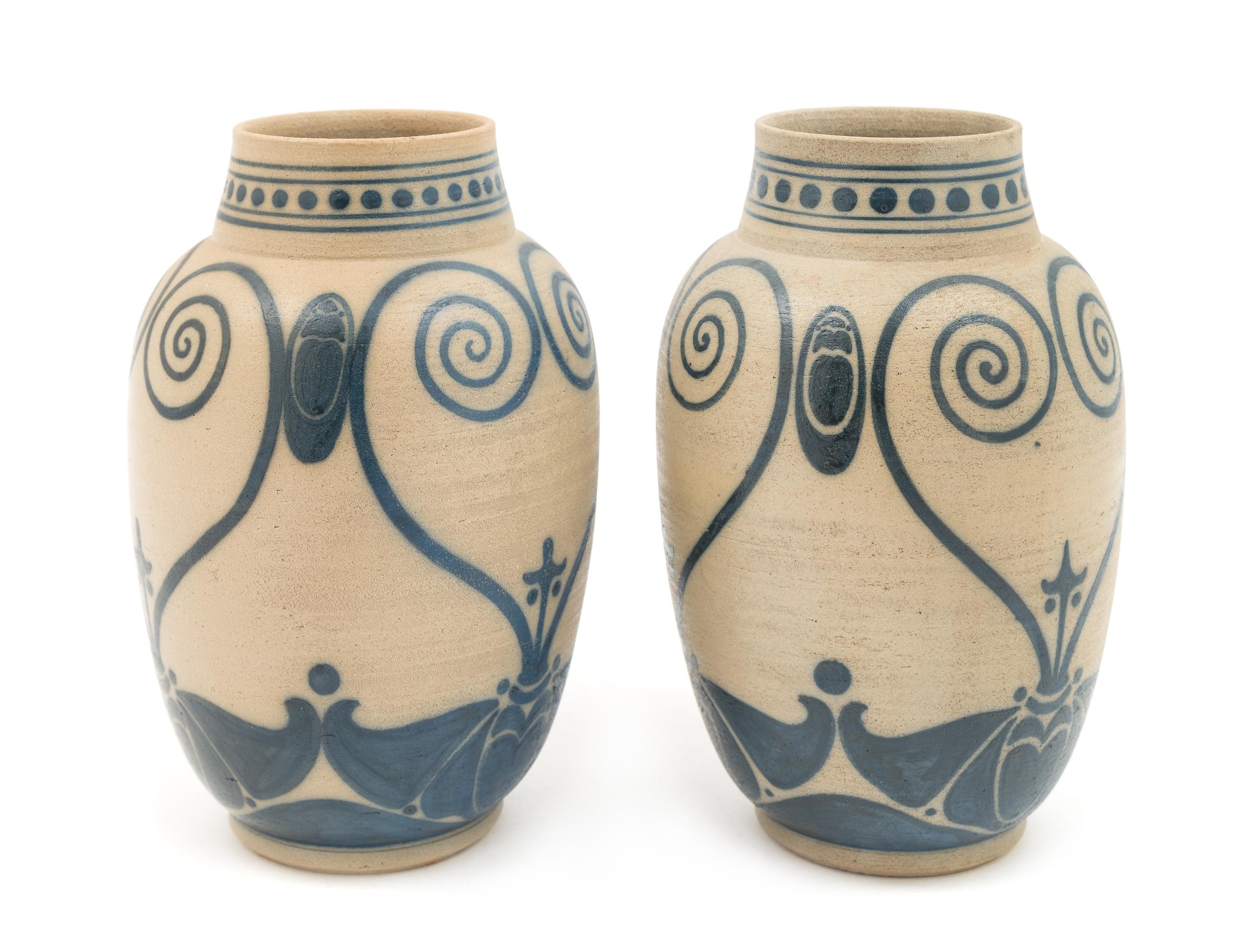 Galileo Chini (Italian, 1873-1956), Fornaci di San Lorenzo, Mugello, Italy, a pair of vases