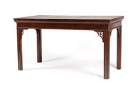 A George III Mahogany Console Table Height 32 x width 58 3/4 x depth 28 inches. — 18TH CENTURY